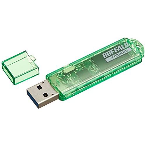 BUFFALO USB3.0対応 USBメモリ スタンダード 16GB グリーン RUF3-C16G...