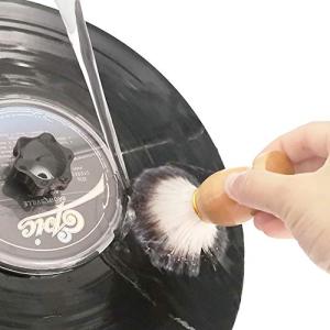 MayRecords レコード用木製ハンドル水洗ブラシ レコードクリーナー用品 クリーニングブラシ 