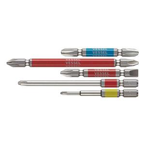 ベッセル(VESSEL) 40V対応 剛彩ビット 5本組 両頭+2/-6×65・+2×110・+3×65・片頭+1×65・+2×100