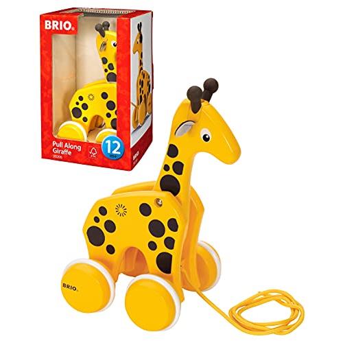 BRIO (ブリオ) プルトイ キリン 対象年齢 1歳~ (引き車 引っ張るおもちゃ 木製 知育玩具...