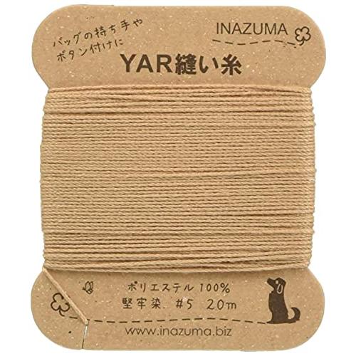 INAZUMA イナズマ YAR縫い糸 5番手 20m巻 #4 ベージュ YAR5-4