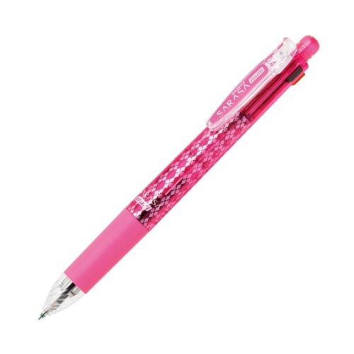 ゼブラ 多機能ペン 4色+シャープ サラサマルチ 0.4 ピンク P-J4SAS11-P