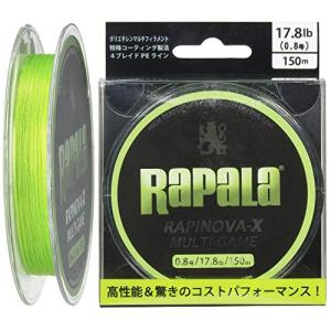 Rapala(ラパラ) PEライン ラピノヴァX マルチゲーム 150m 0.8号 17.8lb 4本編み ライムグリーン RLX150M08L｜sapphire98