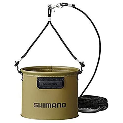 シマノ(SHIMANO) 釣り用バケツ・バッカン 水汲ミバッカン BK-053Q 21cm カーキ