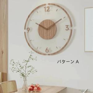 壁掛け時計 静音 木製 シンプル 軽い 北欧 ...の詳細画像3
