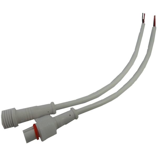 2P　2mm×0.3　~300V　コード付生活防水コネクタ　yczxm　約150mm　オス1本・メス...