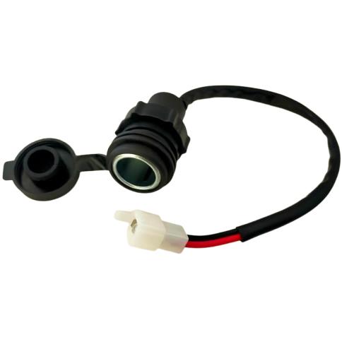 防水キャップ付き　シガーソケット　24V10Aまで　ソケット接続シガーソケット　コード長さ約250m...