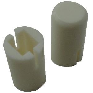 円の直径φ5mm　高さ　9mm　差込3mm×2.5mm　スイッチキャップ　白　溝有　10個入　＜1sw-326＞