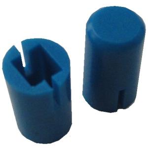 円の直径φ5mm　高さ　9mm　差込3mm×2.5mm　スイッチキャップ　青　溝有　10個入　＜1sw-327＞