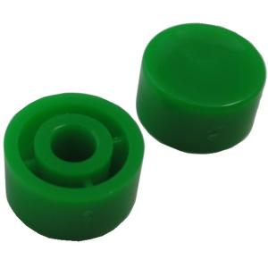 円の直径φ10mm　高さ5mm　穴φ3.1　スイッチキャップ　緑　swp-020~041・130~154　要接着剤等　10個入　＜1sw-333＞