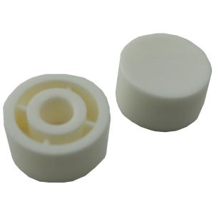 円の直径φ10mm　高さ5mm　穴φ3.1　スイッチキャップ　白　swp-020~041・130~154　要接着剤等　10個入　＜1sw-335＞
