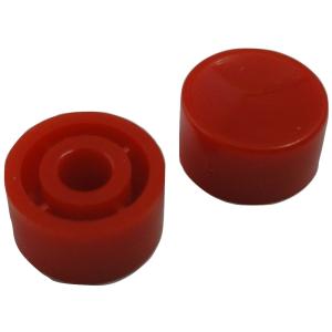 円の直径φ10mm　高さ5mm　スイッチキャップ　swp-020 〜041・130〜154　要接着剤等　円柱キャップ　赤　10個入　＜1sw-337＞