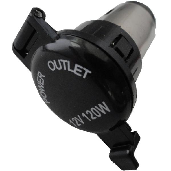 シガーソケット　車用12V→シガーソケット　穴あけ　円の直径約φ28mm　ストッパー有　1個入＜2c...