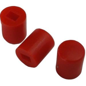スイッチキャップ　2sw-0020・0021用　φ6.3mm　高さ8.0mm　赤　10個＜2sw-0052＞