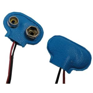 006P　電池スナップ　青カバー　中央　厚約7mm　2個入 ＜bat-034　bat-104＞