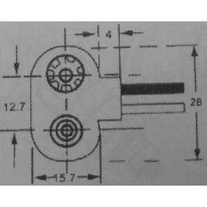 006P 電池スナップ 青カバー 中央 厚約7...の詳細画像1