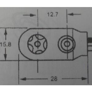 006P 電池スナップ 黒カバー 横から配線 ...の詳細画像1