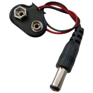 006P　電池スナップ　DCオスプラグ付（外径φ5.5　内径φ2.5mm）　コード長約100mm　1...