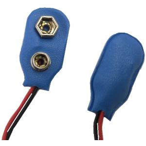 006P　電池スナップ　青カバー　サイドコード　厚約7mm　2個入 ＜bat-105＞
