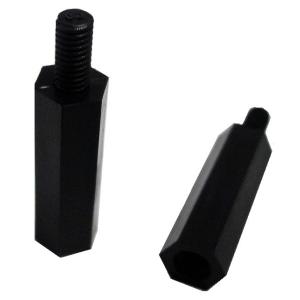M3　高さ18mm　オネジメネジ　スペーサー　プラスチックスペーサー　黒　12本入　＜bps-001...