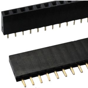 1×10=10P　ピンソケット　金メッキ　2.54mmピッチ　6個入　＜con-022＞