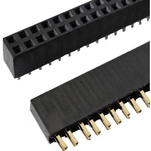 2×3＝6Ｐ　ピンソケット　金メッキ　2.54mmピッチ　6個入　＜con-101＞