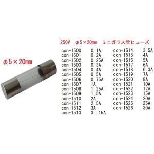 ガラス管ヒューズ φ6×30mm 250V 0...の詳細画像3