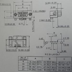 Dサブ9ピン メス 6角ネジ付 2個入<con...の詳細画像1