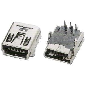 USBコネクタミニ 5ピン　ピン差込タイプ　2個入＜con-585＞