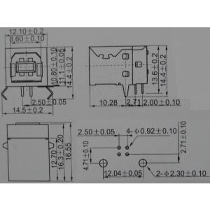 USBコネクタ Bタイプ(白ベロ) 2個入<c...の詳細画像1