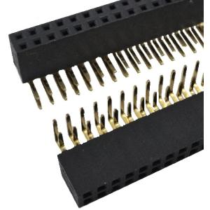 2×6=12Ｐ　L字90度　ピンソケット　金メッキ　2.54mmピッチ　2個入　＜con-610＞
