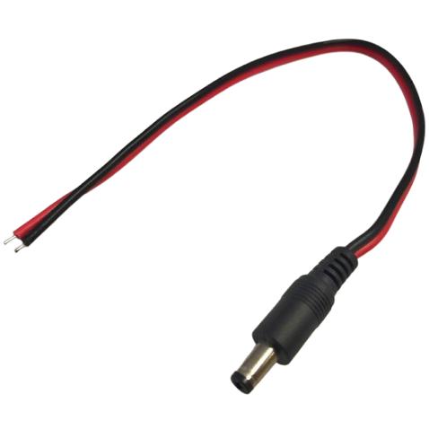 DCプラグコード　DCアダプタ　オス　φ5.5mm　φ2.3mm（大きい）　約250mm　1個入　＜...