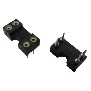 4ピン　幅7.62mm　ICソケット丸ピン　2個入　＜ics-030＞