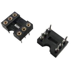 6ピン　幅7.62mm　ICソケット丸ピン　2個入　＜ics-031＞