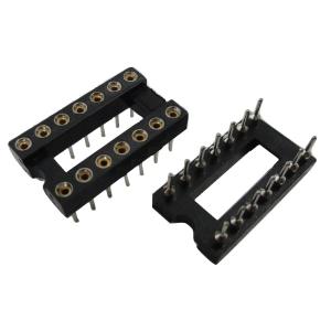 14ピン　幅7.62mm　ICソケット丸ピン　2個入　＜ics-034＞