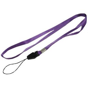 携帯電話用ネックストラップ　紐の長さ約70cm　紫　2個入　＜kei-027＞