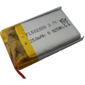 3.7V　250mA　約31.4×約20.1×厚約4.9mm　工作用リチウムイオン充電池　USBから...
