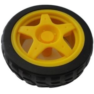 黄色いギヤーボックスモーター用タイヤB　1個入　＜kit-099＞