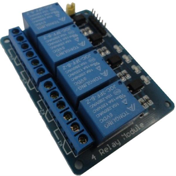 5V小型リレー基板　1回路入×4　ON−OFFのみ　5V　4channel relay module...