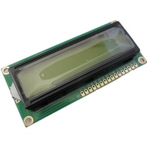 液晶表示器(LCD）1602A互換品　LCDキャラクタディスプレイモジュール　16×2行　黄緑バックライト付　英数記号のみ　カタカナはソフトで　1個入　＜led-183＞