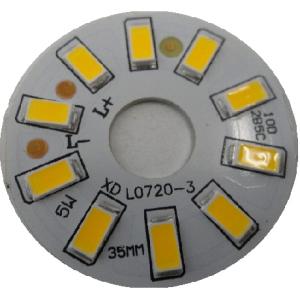 5W級LED付アルミ基板 6V 0.5W 暖白L...の商品画像