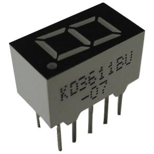 7セグメントLED　2.54mmピッチ　KD3611BU-07　アノードコモン　7セグ1桁　赤LED　1個入　＜led-901＞