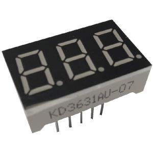 7セグメントLED　2.54mmピッチ　KD3631AU-07　カソードモン　7セグ3桁　赤LED　...