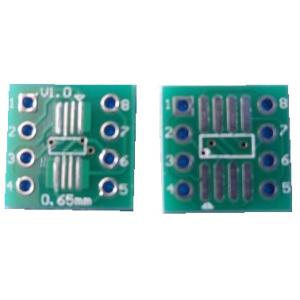 変換基板　表面　~8ピン　0.65mm、裏面　~8ピン　1.27mmピッチ　変換基板　2枚入　＜pcb-107＞｜sapporo-boueki