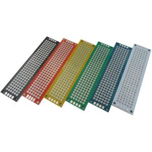 20mm×80mm　6×28ホール　ユニバーサル基板　両面　基板の色は選択　1枚入　＜pcb-157a＞