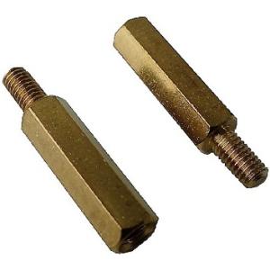 M3　12mm±0.5mm　外径円の直径φ4.5mm　六角真鍮スペーサー メネジオネジ　ネジ部6mm...