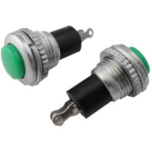 モーメンタリ　プッシュボタンスイッチ　緑　穴直径φ10mm　2個入　＜swp-077＞
