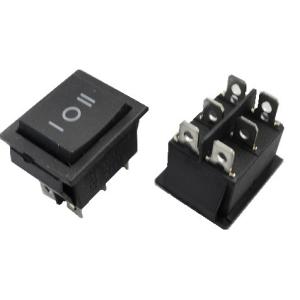 ON-OFF-ON　2回路2接点ロッカースイッチ　真ん中がOFF　左右がオルタネイト　モーター用　2個入　＜swp-157＞