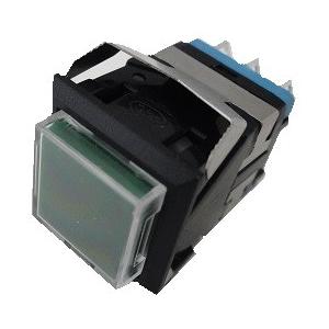 オルタネイトスイッチ　2回路2接点　3A 250VDC　外黒　スイッチ緑　1個入　＜swp-241＞