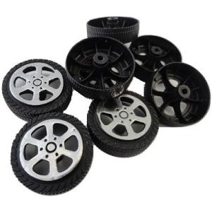 φ26mm×幅8.5mm　穴1.5mm　工作用プラスチックタイヤ　8個入　＜tai-003＞